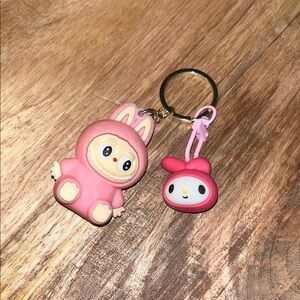 Labubu and Sanrio Keychain
